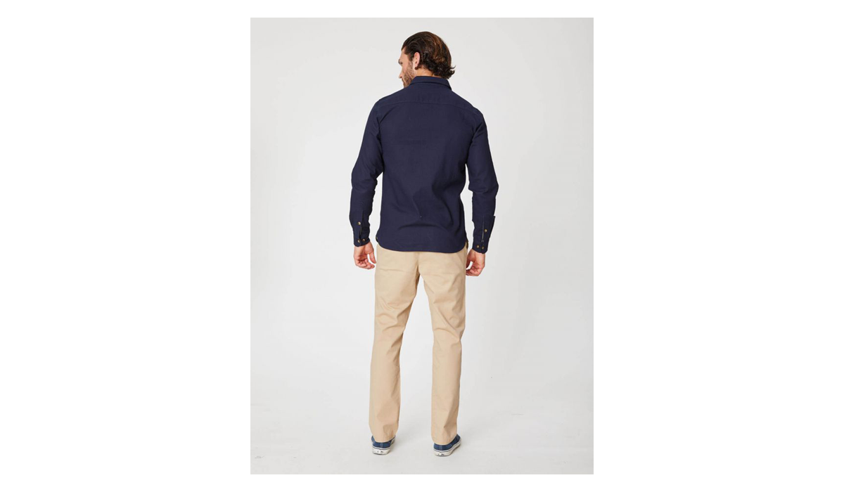 thought - Herrenhemd navy – Bild 3