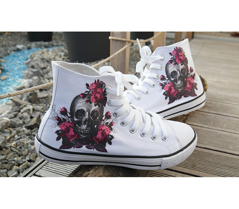 Schuhe – Flower Skull Gr.39