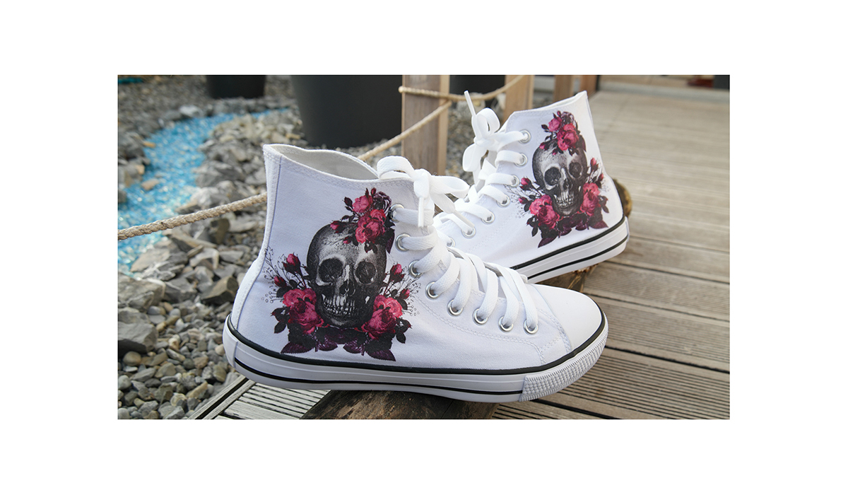 Schuhe - Flower Skull Gr.39