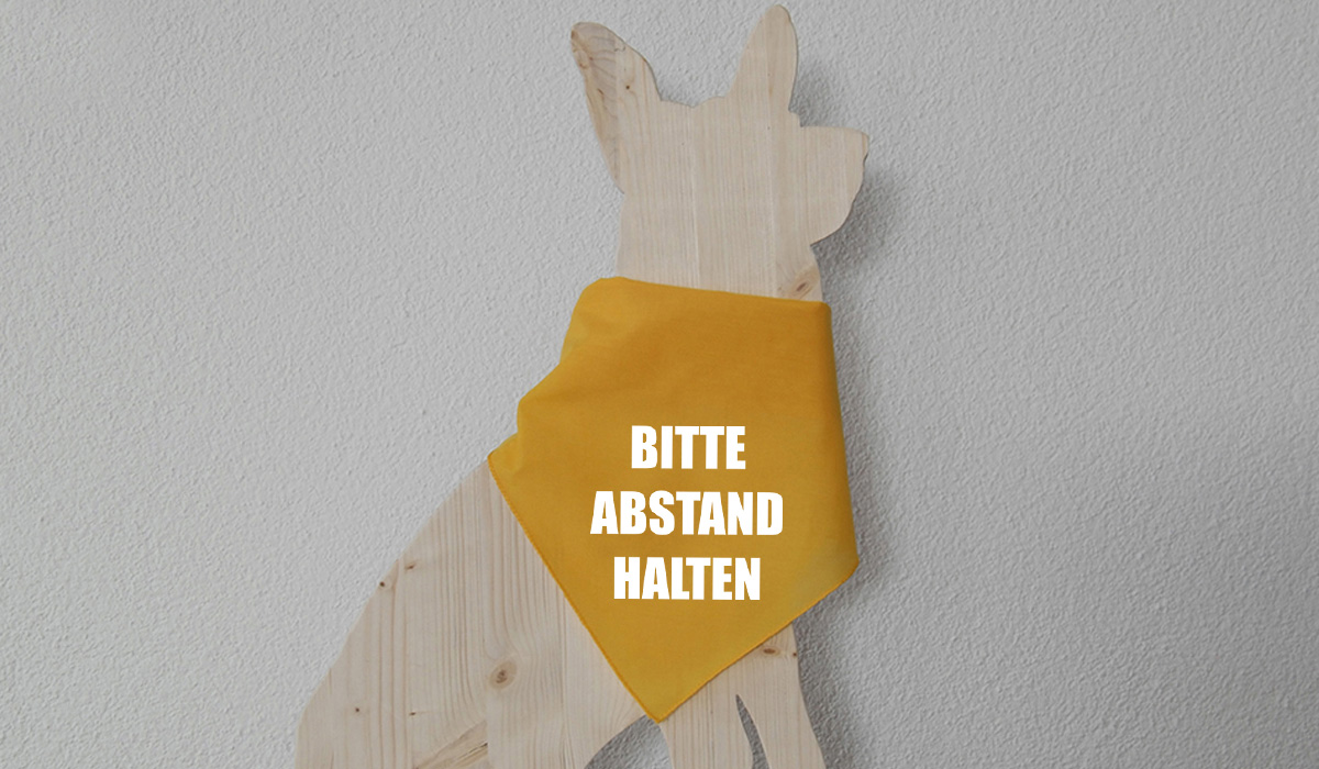 Bandana zum knüpfen - Bitte Abstand halten