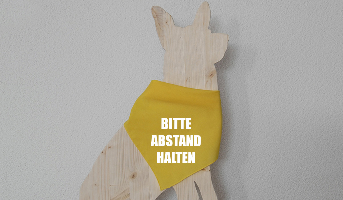 Bandana zum knüpfen - Bitte Abstand halten – Bild 2