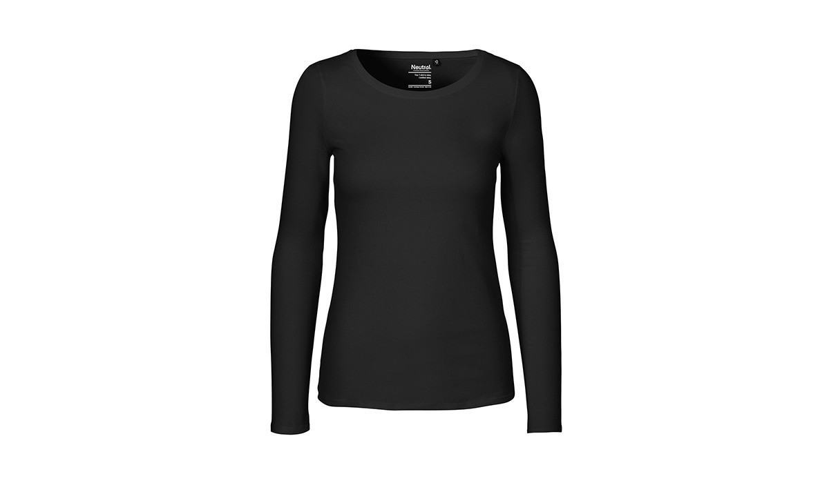 Bio Cotton Langarm Shirt - schwarz - Gr.XL