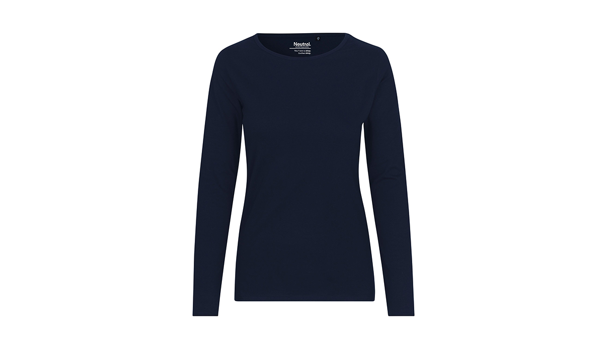 Bio Cotton Langarm Shirt - navy - Gr.XS – Bild 2