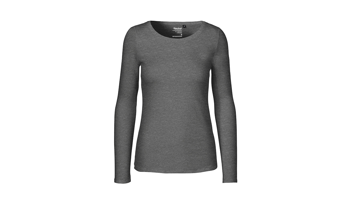 Bio Cotton Langarm Shirt - grau - Gr.XXL