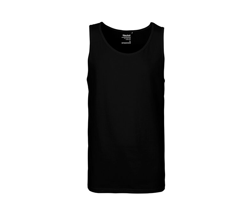 Bio Baumwolle Herren Tank Top – schwarz – Gr.M