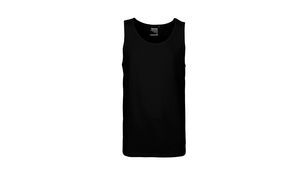 Bio Baumwolle Herren Tank Top - schwarz - Gr.M