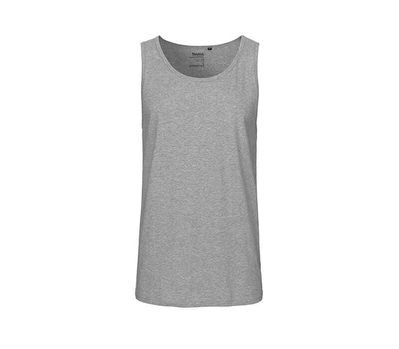 Bio Baumwolle Herren Tank Top – grau – Gr.M