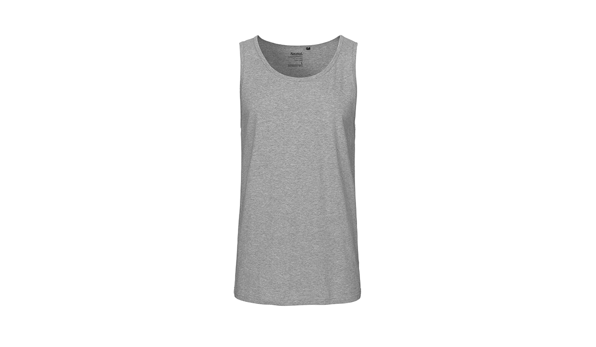 Bio Baumwolle Herren Tank Top - grau - Gr.M