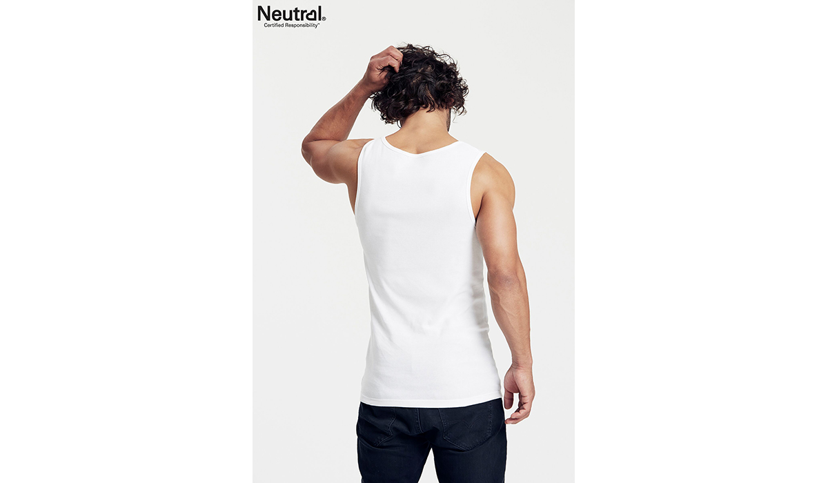 Bio Baumwolle Herren Tank Top - weiss - Gr.M – Bild 2