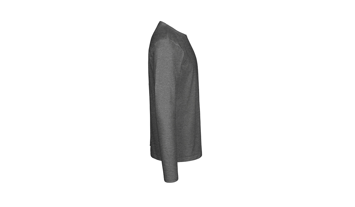 Bio Cotton Herren Langarmshirt - grau - Gr. 3XL – Bild 2