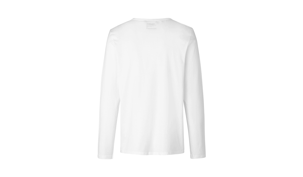 Bio Cotton Herren Langarmshirt - weiss – Bild 3