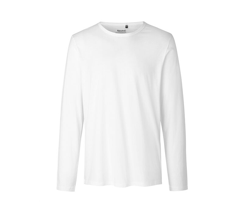Bio Cotton Herren Langarmshirt – weiss