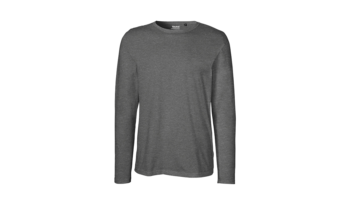 Bio Cotton Herren Langarmshirt - grau - Gr. 3XL – Bild 3