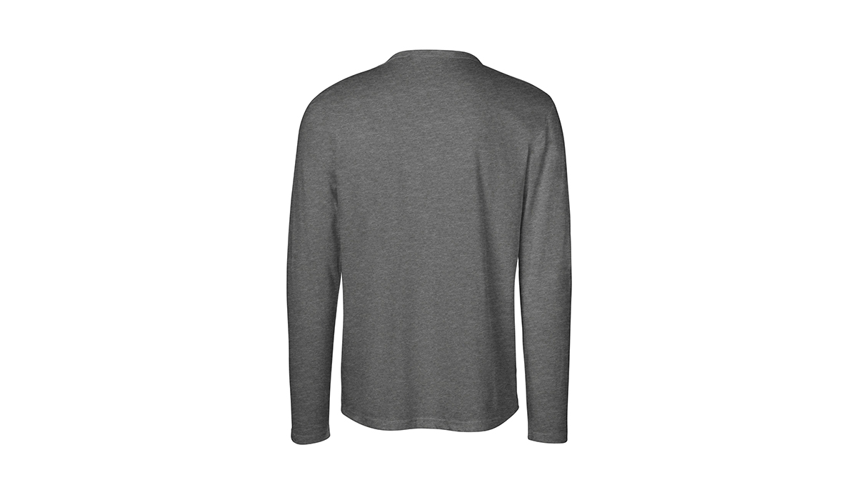 Bio Cotton Herren Langarmshirt - grau - Gr. 3XL – Bild 4