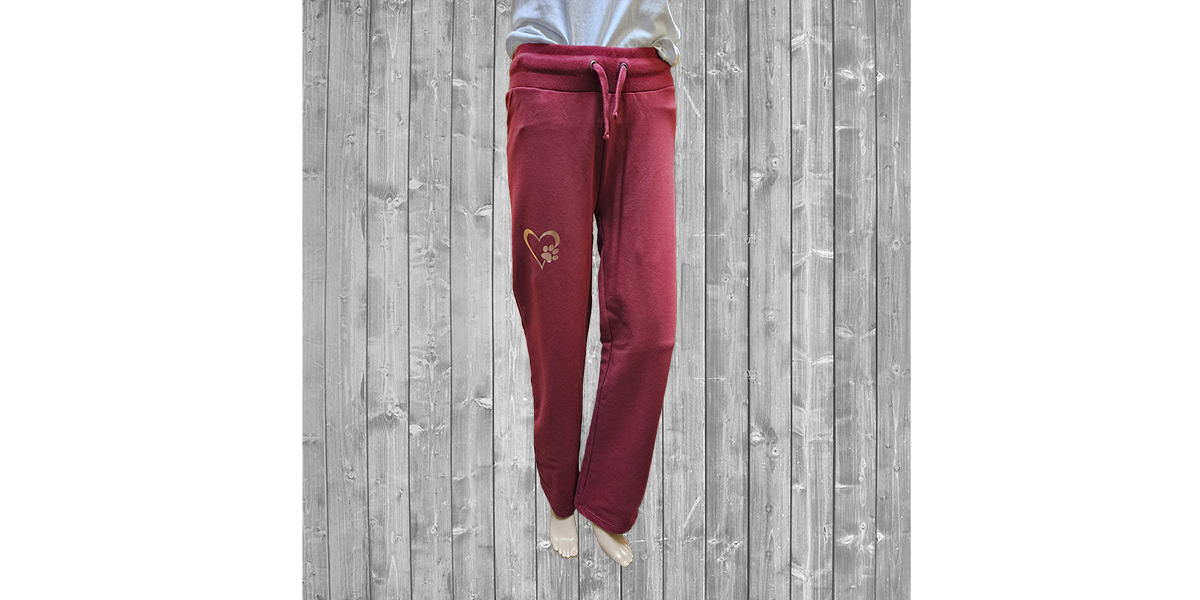 Trainerhose - bordeaux - dog mom - Gr.M – Bild 2