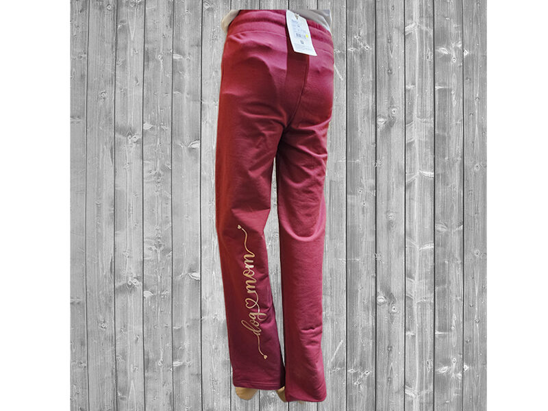 Trainerhose – bordeaux – dog mom – Gr.M