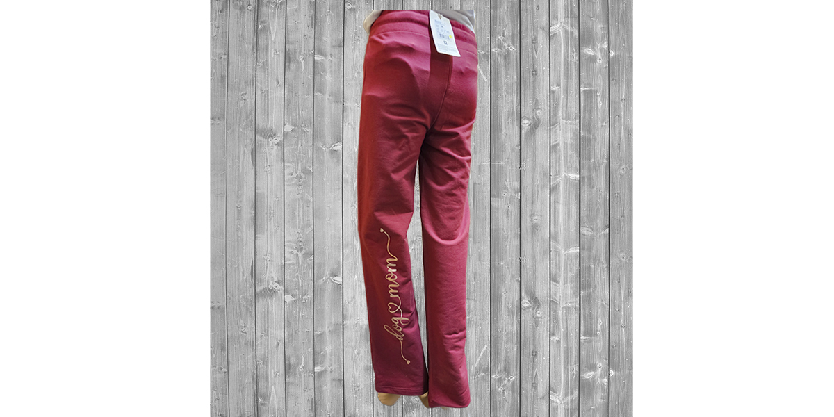 Trainerhose - bordeaux - dog mom - Gr.M