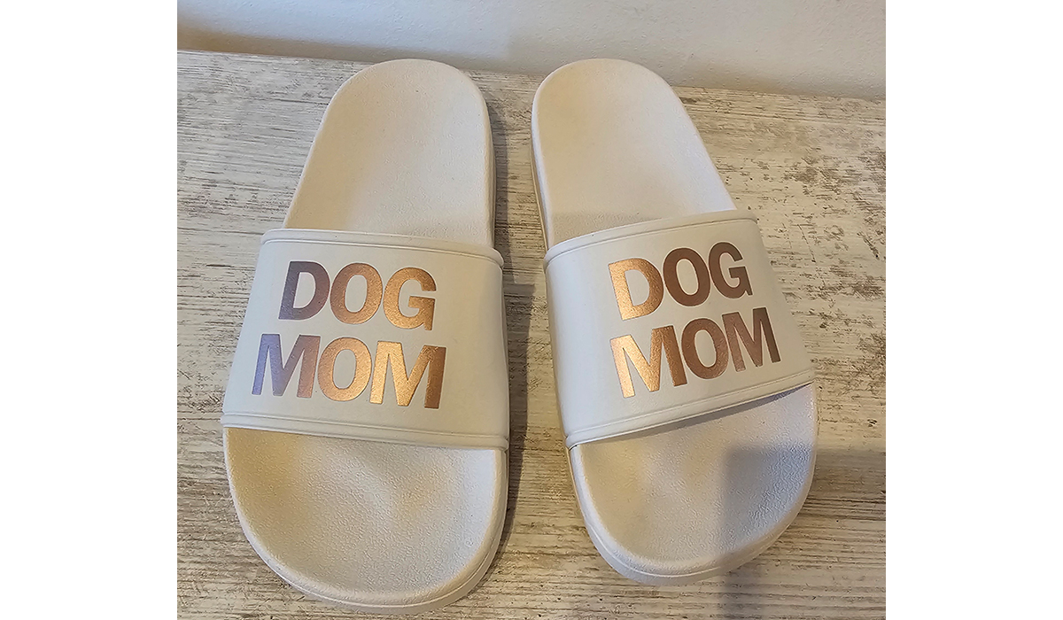 Slippers Dog Mom - weiss rosegold - Gr.42 – Bild 2