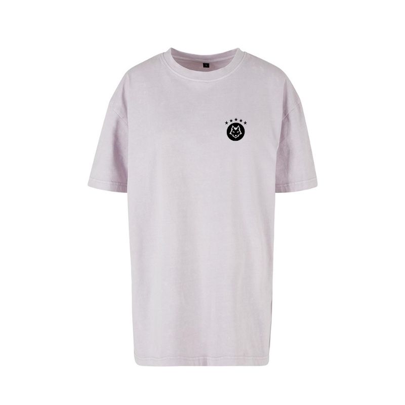 eDOGcation Ladies Oversized Acid Wash Tee