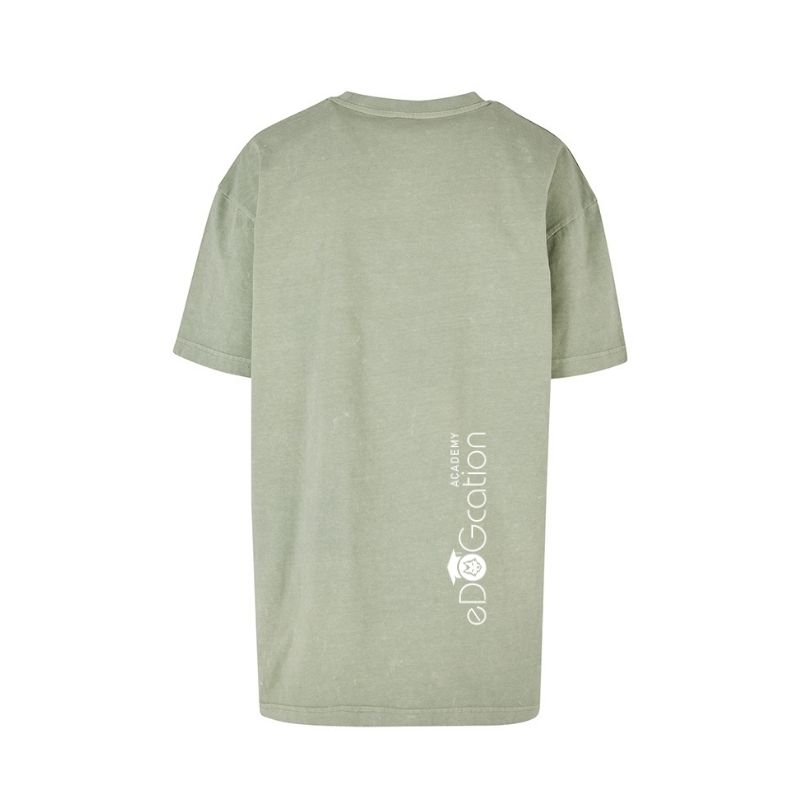 Academy Ladies Oversized Acid Wash Tee – Bild 4