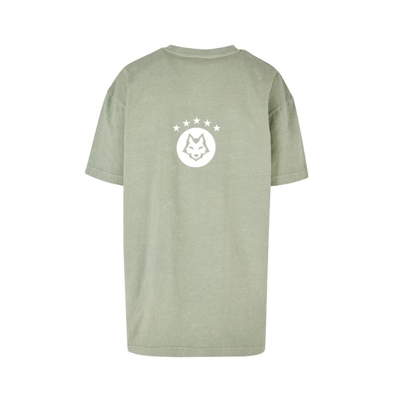eDOGcation Ladies Oversized Acid Wash Tee – Bild 4