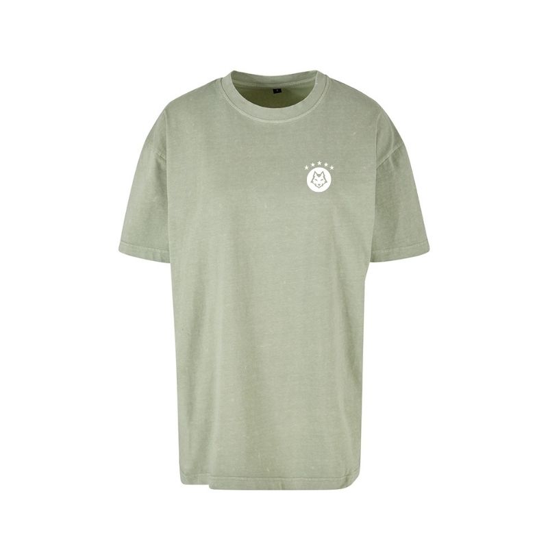 eDOGcation Ladies Oversized Acid Wash Tee – Bild 3