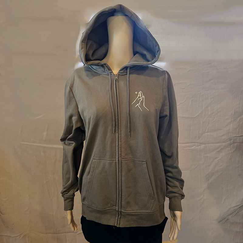 Damen Zip Hoody – Pfote & Hand Gr.M/L