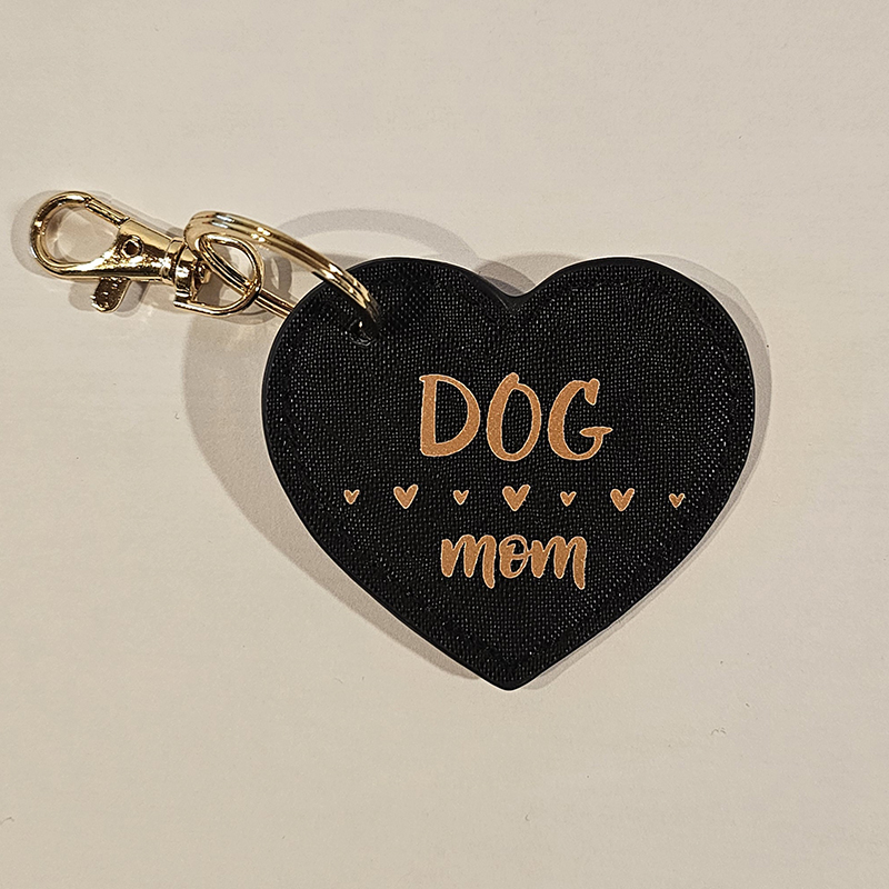Herzanhänger – schwarz – Dog Mom