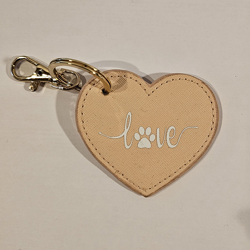Herzanhänger – rosa – love paw