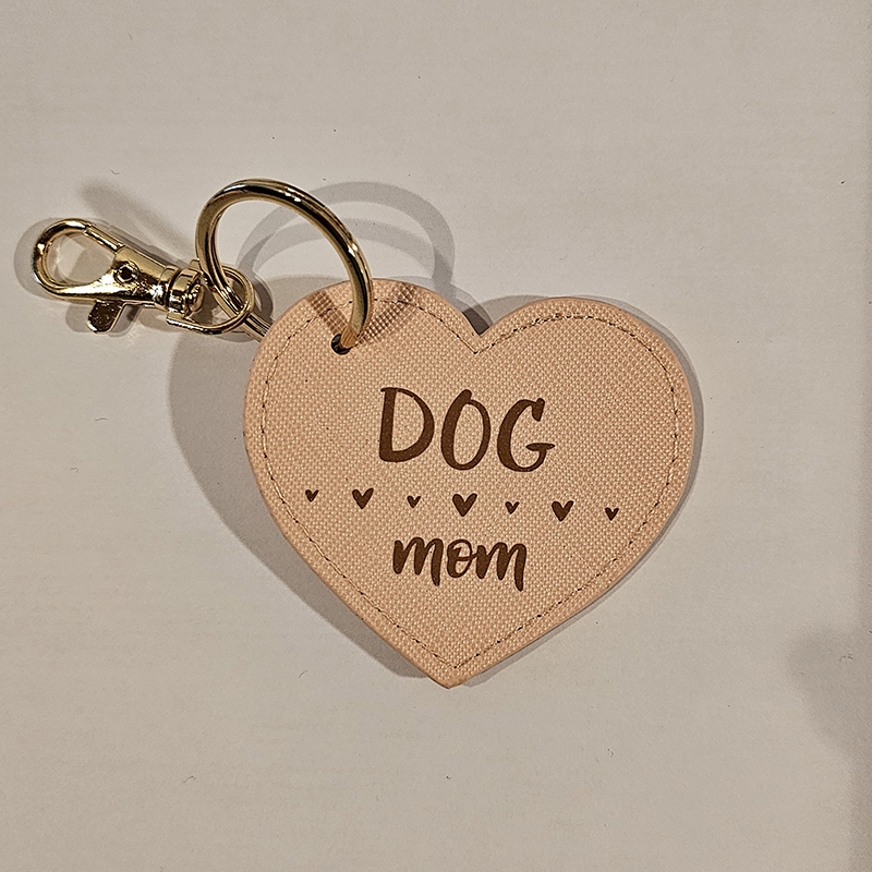 Herzanhänger – rosa – Dog Mom