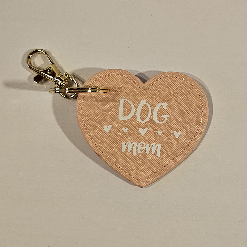 Herzanhänger – rosa – Dog Mom