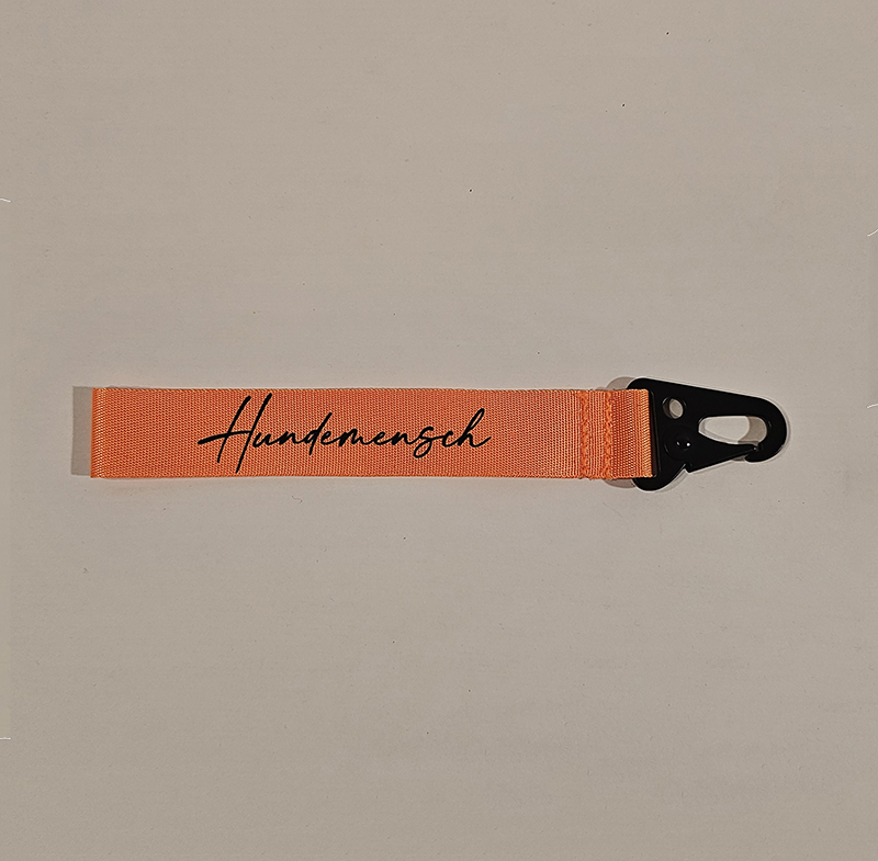 Schlüsselanhänger – orange – hundemensch