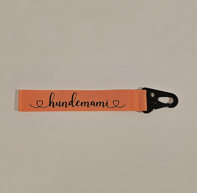 Schlüsselanhänger – orange – hundemami