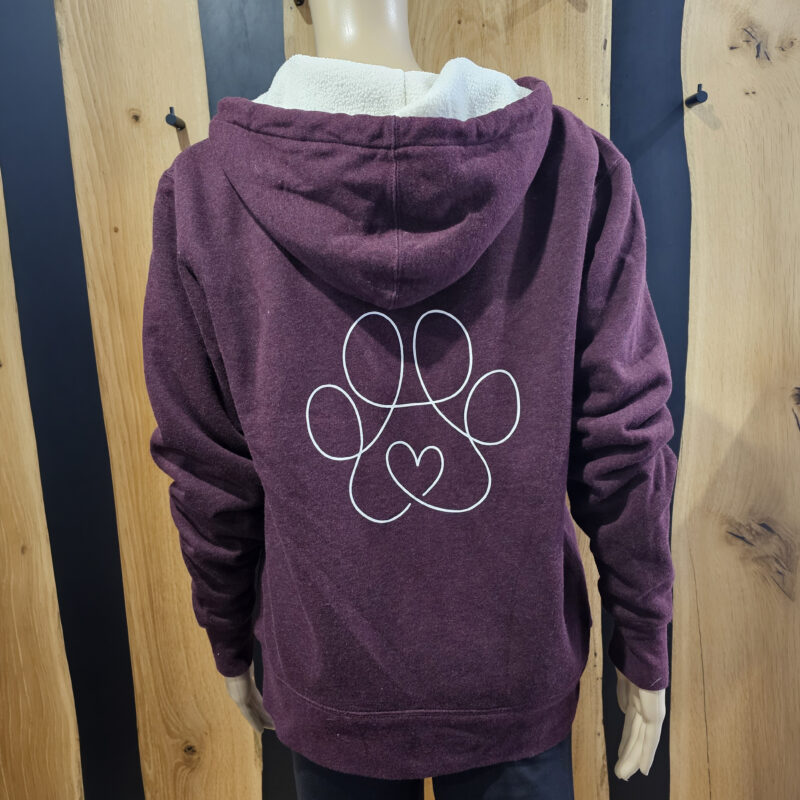 Sherpa Kapuzenjacke – Burgundy – Pfote Oneline