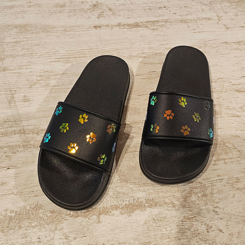 Slippers Pfoten – schwarz – Gr.36-37