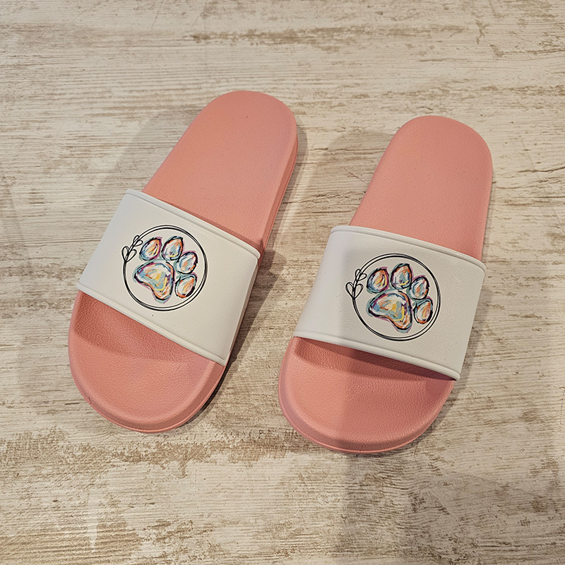 Slippers Pfote farbig – rosa – Gr.38-39