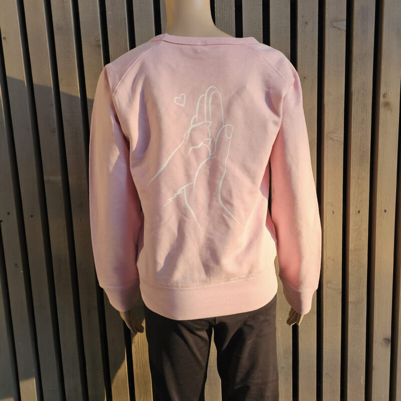Woman Sweatshirt – Hand Pfote – soft pink