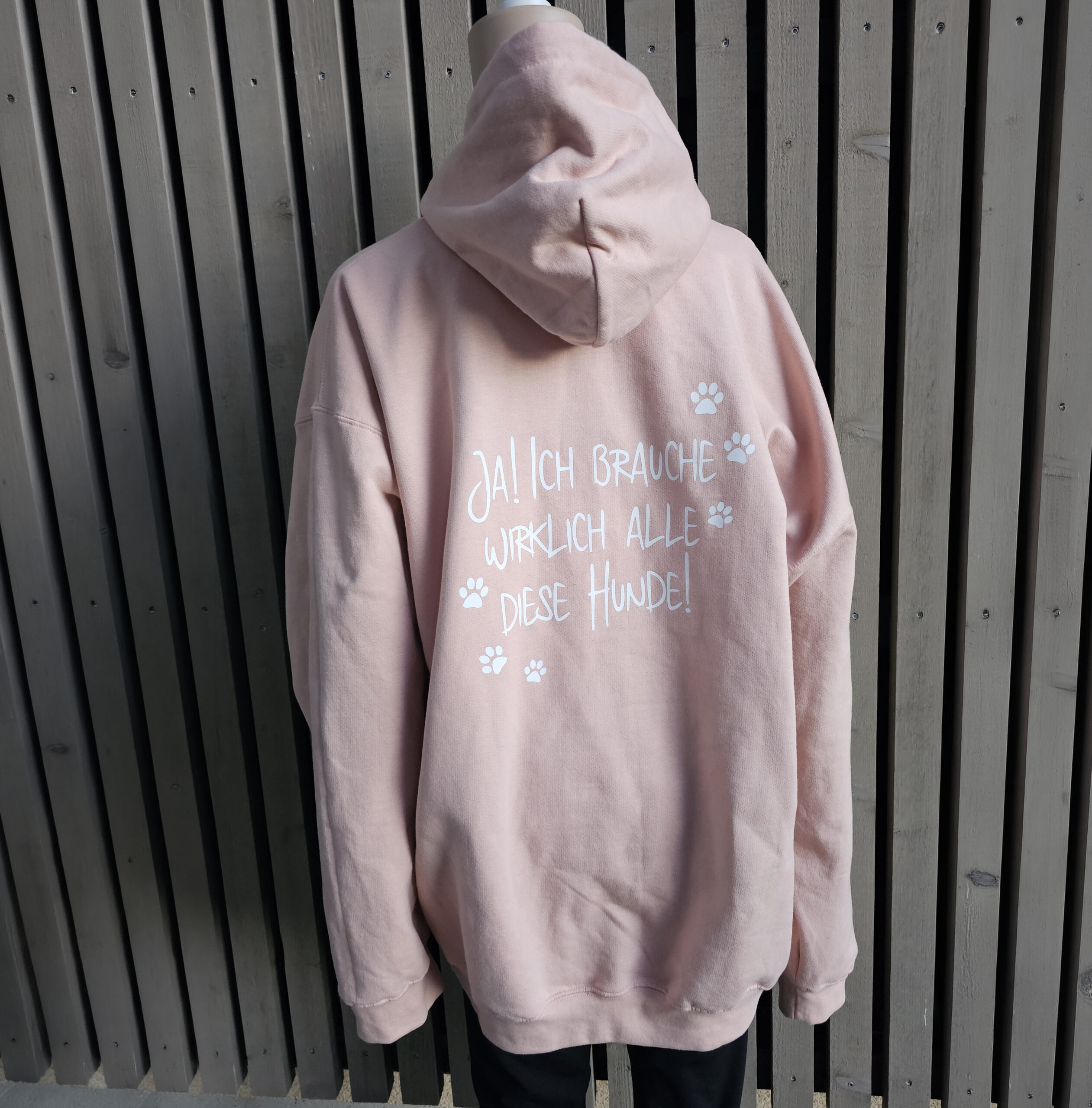 Hoodie - Ja ich brauche alle diese Hunde - Dusty Rose - Gr. XL / XXL – Bild 2